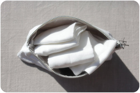 Five Bamboo Muslin Face Cloths - AMLY Botanicals